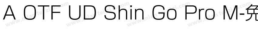 A OTF UD Shin Go Pro M字体转换